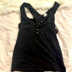 We the free 95% cotton black tank top